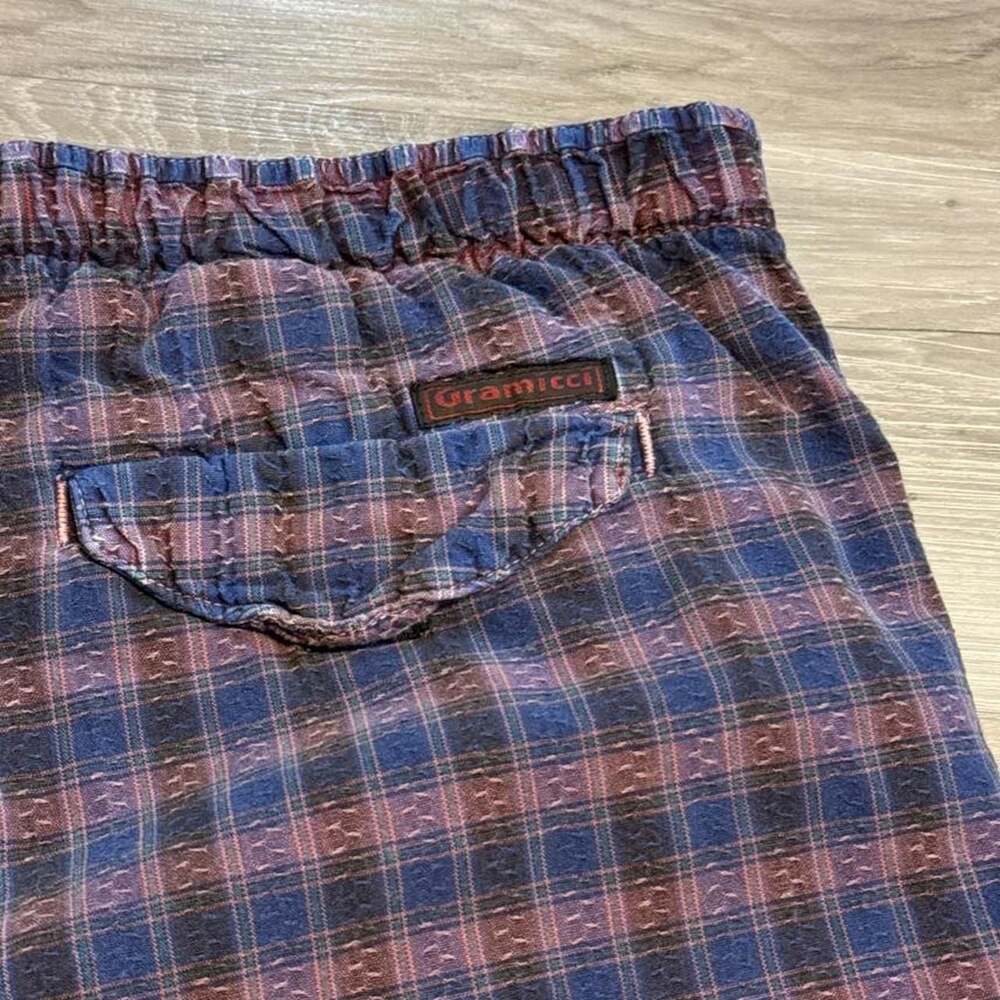 Vintage Gramicci Plaid 100% Cotton Hiking Shorts Women's Large - Picture 3 of 8